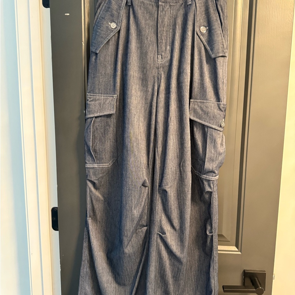 HALARA Women’s Denim Blue Cargo Pants
